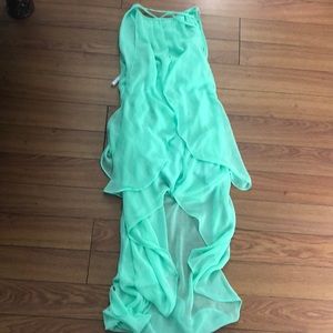 Mint color summer dress